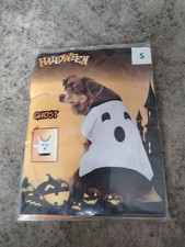 Halloween Hund Geist Mantel Haustier Kostüm Größe S