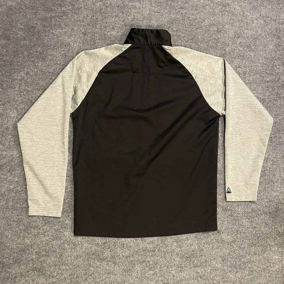 Colorado Rockies Windbreaker 1/4 Zip Pullover Mens Medium Black Gray MLB - Image 2 of 4