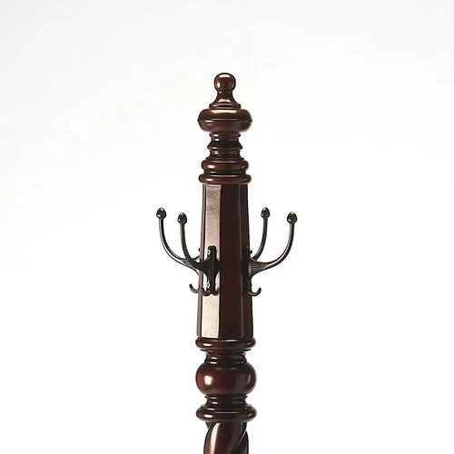 Butler Specialty Traditional Costumer Coat Rack In Plantation Cherry - Picture 2 of 3
