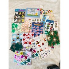 Vintage 80s 90s Sticker Lot Hallmark Stickopotamus Stars Flags Pooh 20 Sheets