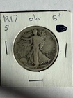 1917-S Walking Liberty Half Dollar 50c Obverse