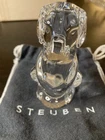 Steuben Crystal Dog Hand Cooler Lloyd Atkins Art Glass