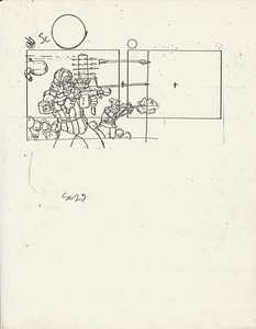1981 HEAVY METAL "TAARNA Sequence Barbarians Firing Weapons" MOBIUS 8.5" x 11"