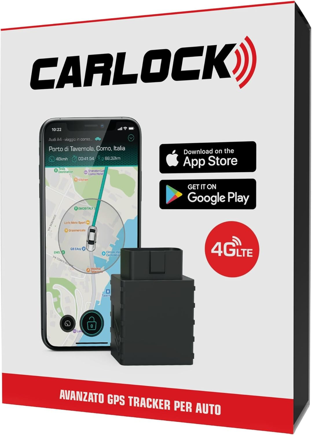 : Antifurto Auto, 4G GPS Tracker in Tempo Reale Con Sistema Di Allarme Tramite S