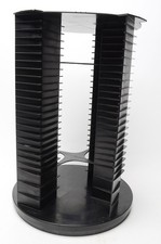 Fellowes Rotating Carousel 112 CD Storage Rack Tower Spinner Black See Video