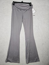 NWT FOREVER 21 Size Small Women's Gray Grey Yoga Pants Leggings Flare Leg