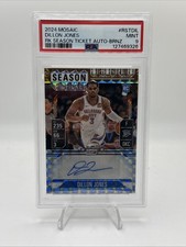 2024 Mosaic Dillon Jones Season Ticket Rookie Auto /75 PSA9