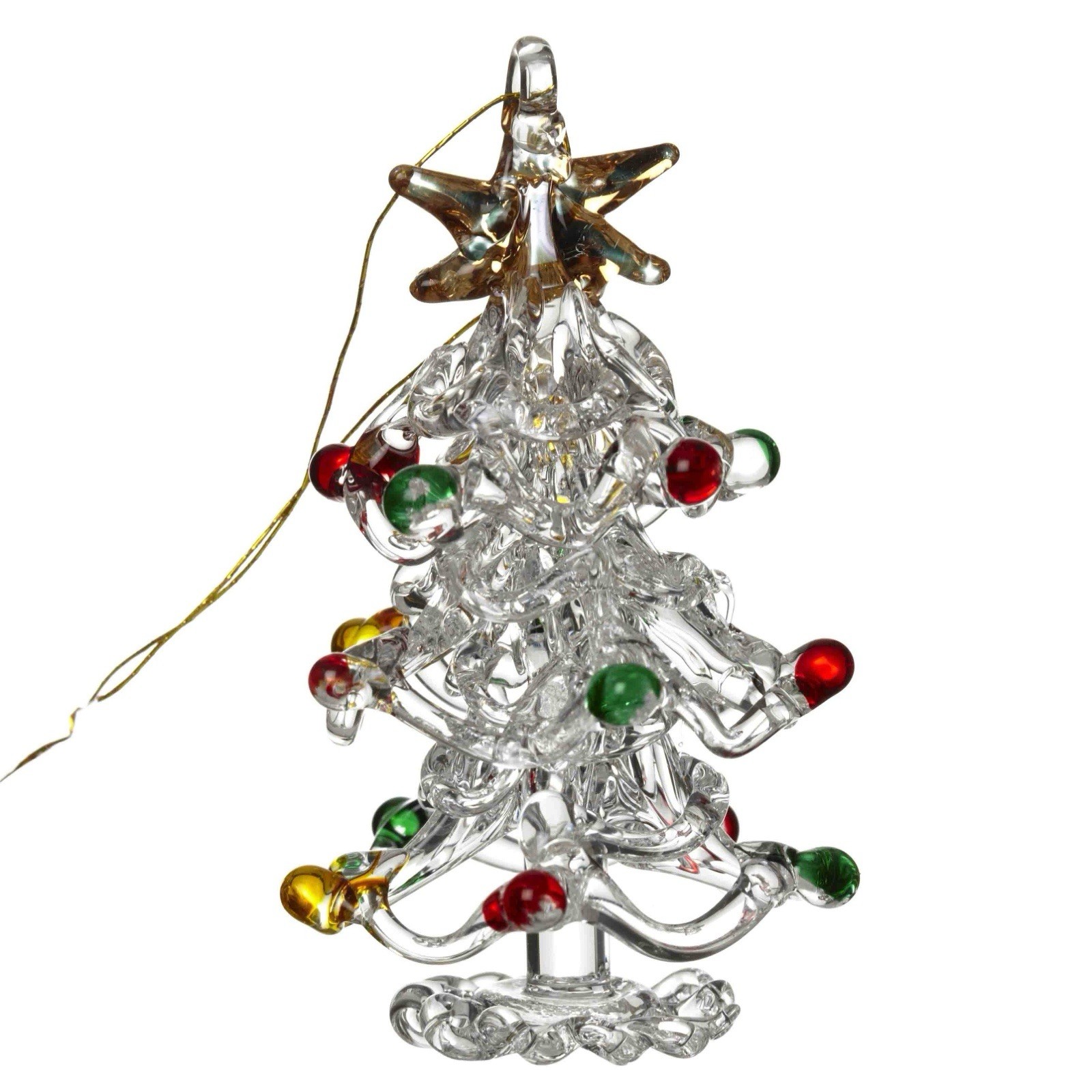 Glass Christmas Tree Bauble Small Novelty Xmas  Hanging Ornament Decoration Shap