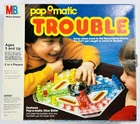 Vintage Pop O Matic Trouble Board Game Milton Bradley Complete