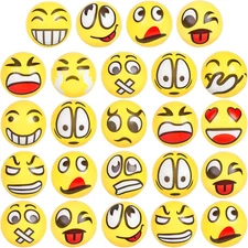 24 PCS Stress Balls, 2.5 Inches Funny Foam Face Squeeze Fidget Toys for Kids and