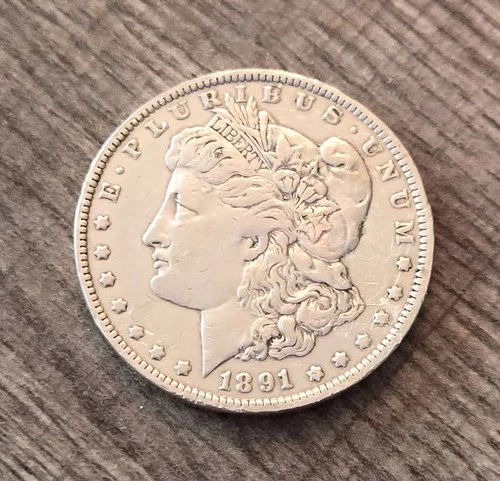 1891-P Morgan Silver Dollar 90% Silver VF