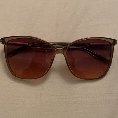 Calvin Klein CK25504S 618 Square Sunglasses Brown Frame Brown Gradient Lens