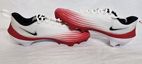 New Nike Vapor Speed 3 Football Cleats White Red Black FB3303-102 Men's Size 9 - Picture 7 of 9