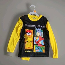 Pokemon Characters Long Sleeve Pajamas Set, 2-Pieces, S 6/7