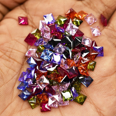 Natural Sapphire Mix Color AGL Certified Square Cut 100 Ct 20 Pcs Loose Gemstone