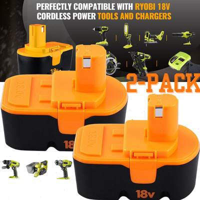 2Pack For Ryobi 18V PLUS 18 Volt Ni-Mh Battery P100 13022 ABP1801 P101 ABP1803