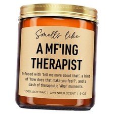 Funny Scented Candle, Therapist Gifts, Occupational Therapy Gifts, Amber