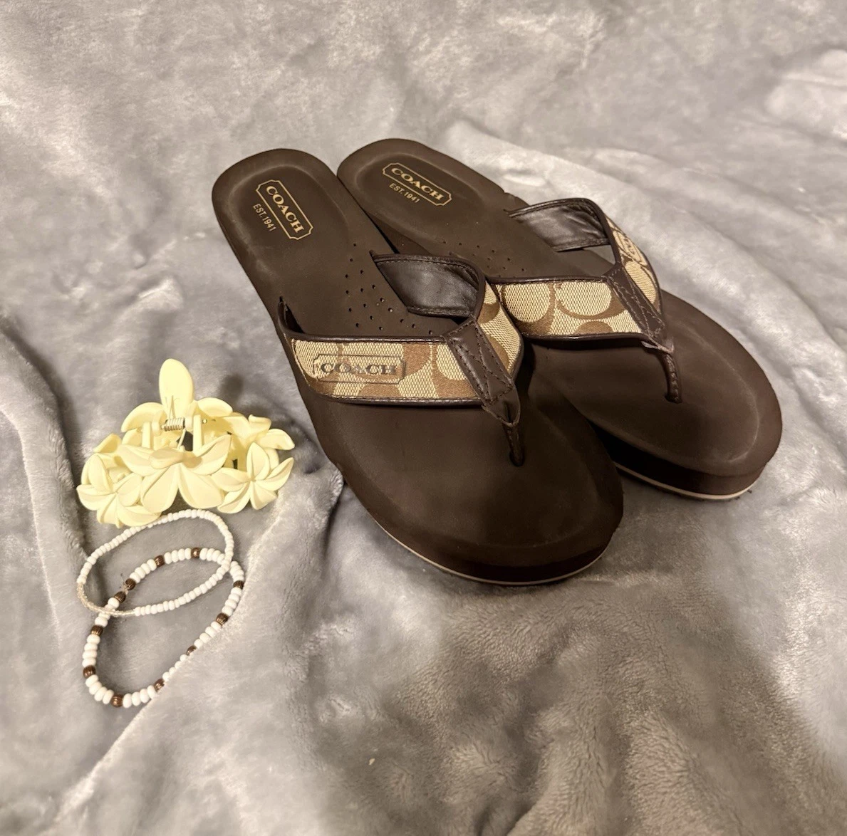 Coach Beige Sandals for Women for sale | eBay
