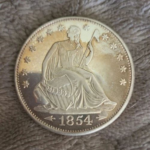 1 oz .999 Fine Silver Round 1854 Seated Liberty Design Bullion
