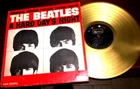 BEATLES "A HARD DAYS NIGHT"1964 MONO UA GOLD VINYL ALBUM RECORD-PAINTED GOLD