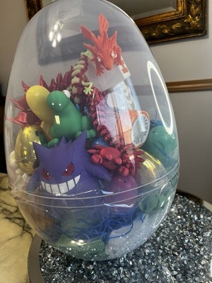 Huge Easter Egg Gift Basket with Pokemon Toys, Candy, Animals & Dinosaurs Theme