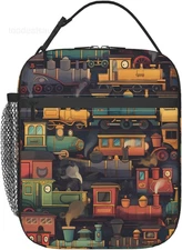 Lunch Box for Adults Women Girls Boys Kids Train One Size, Box101