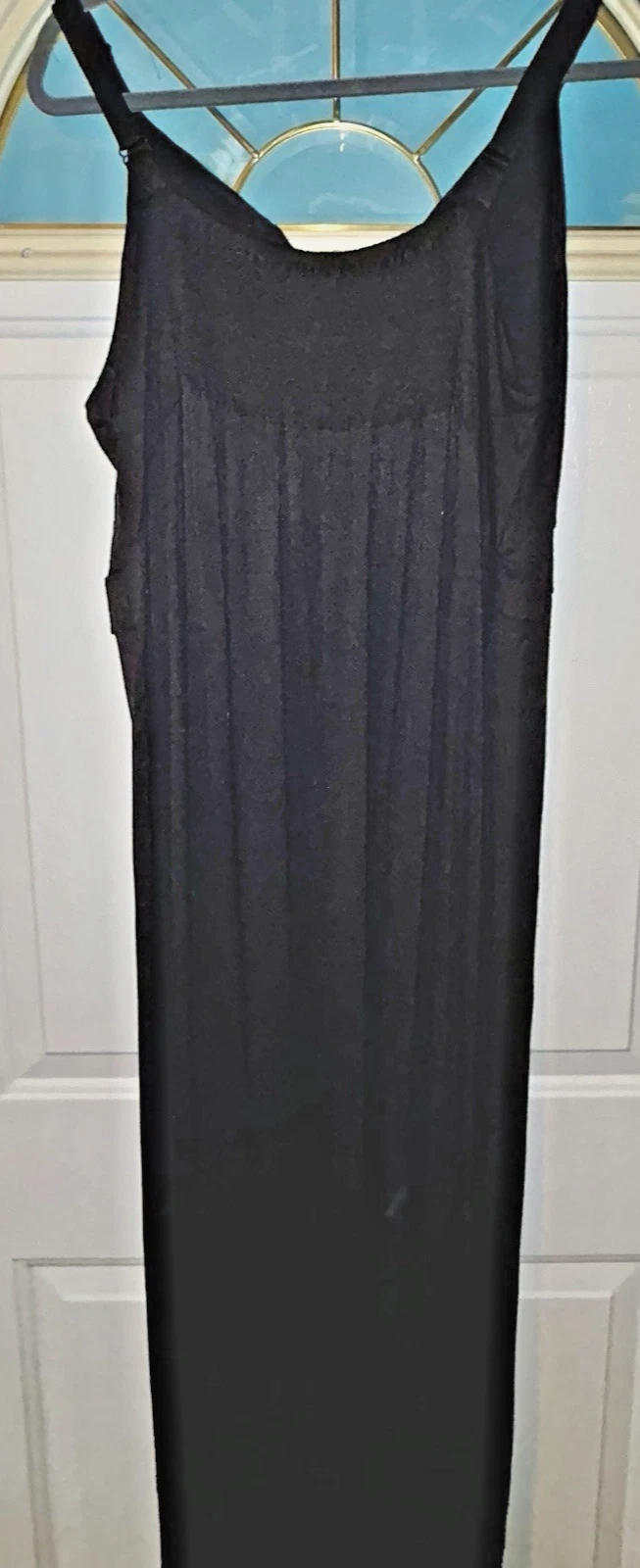 VETEMENTS American rag Cil 3X womens black maxi dress embroidered floral enhancement bust