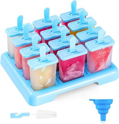 Eisformen Eis am Stiel, 12 Eisformen Wiederverwendbar BPA Frei, DIY Eis am Stiel