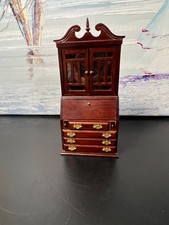 CASA DE MUÑECAS Vintage madera cabaña/escritorio 9 cajones de trabajo 6x3x1"