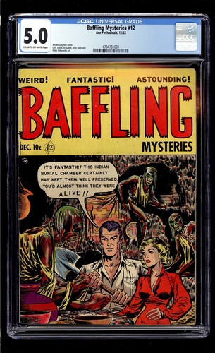 Baffling Mysteries #12 1952 CGC 5.0 VG/FN C/OW High Definition Scans**