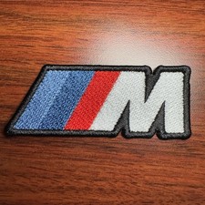 Bmw M Series Patch Embroidered Motorsport Tri-color Stripe Emblem Iron On 3.7