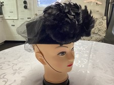 Betmar New York Wool Cloche VERY VERY UNIQUE HAT FEATHERS     TOO