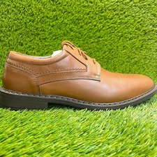 Rockport Tanner Mens Size 9.5 Brown Classic Leather Plain Toe Oxford Shoes