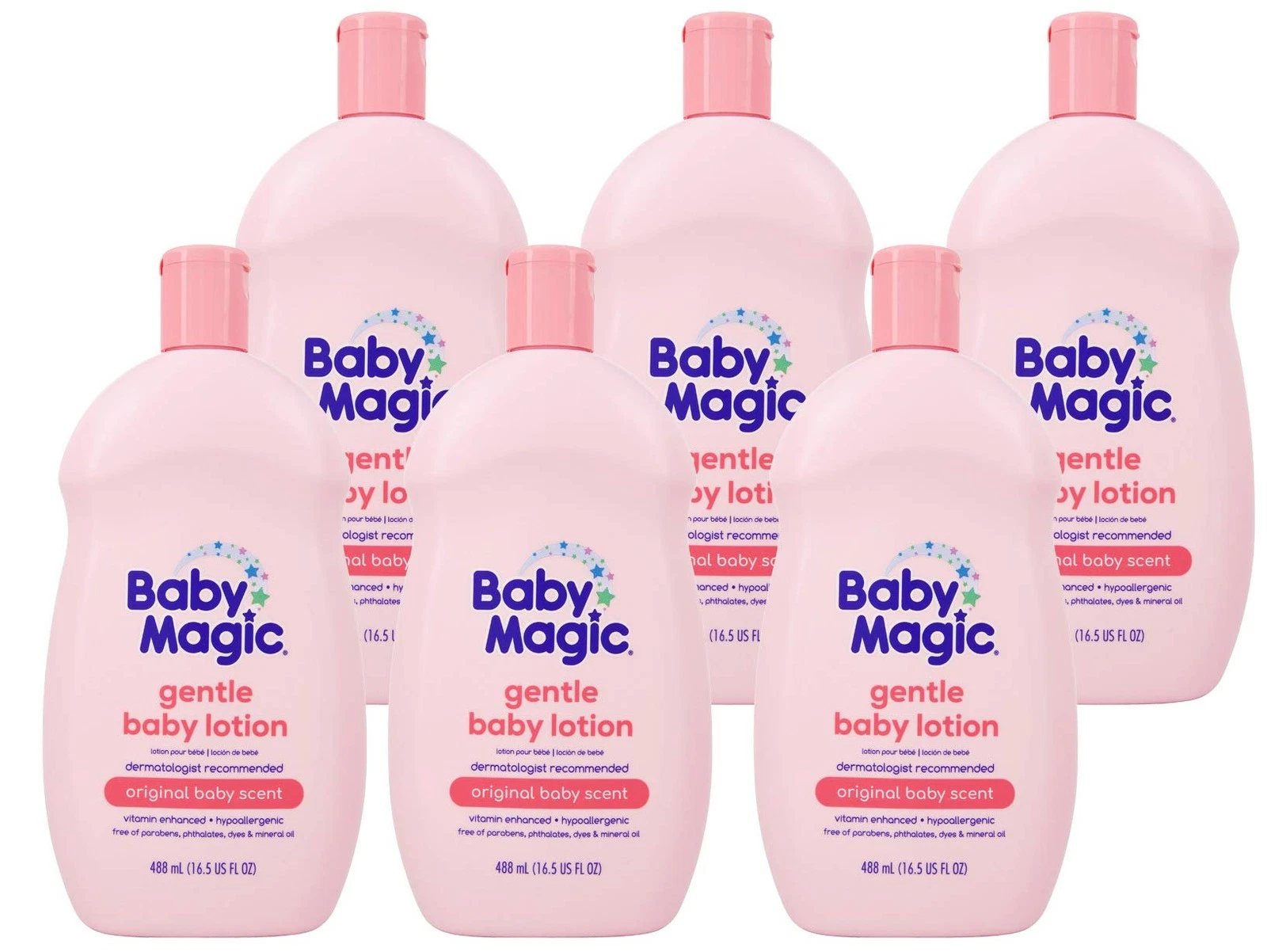 Baby Magic Gentle Baby Lotion | 16.5 Fl Oz (Pack of 6) | Vitamins & Aloe, Pin...