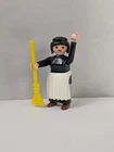 Vintage Playmobil 1987 Geobra Maid With Apron And Broom Toy Figure Figurine