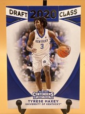 2020-21 Panini Contenders Draft Picks 2020 Draft Class Tyrese Maxey #10 Kentucky