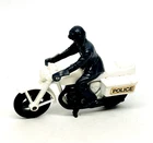 Matchbox Lesney Superfast 33 Police Motorcycle in white, black engine, vnmint!