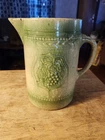 McCoy Salt Glaze Yellow Green Stoneware Pitcher