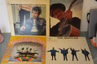 (4) LP COVERS/WALL ART LOT;Beatles HELP,Magical Mystery Tour,Bob Dylan Highway61