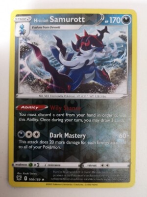 Hisuian Samurott ASR 100 / 189 Reverse Holo Astral Radiance