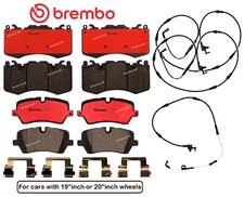 Front & Rear Brake Pad OE Brembo Ceramic +Sensor for Land Range Rover Sport Dyn