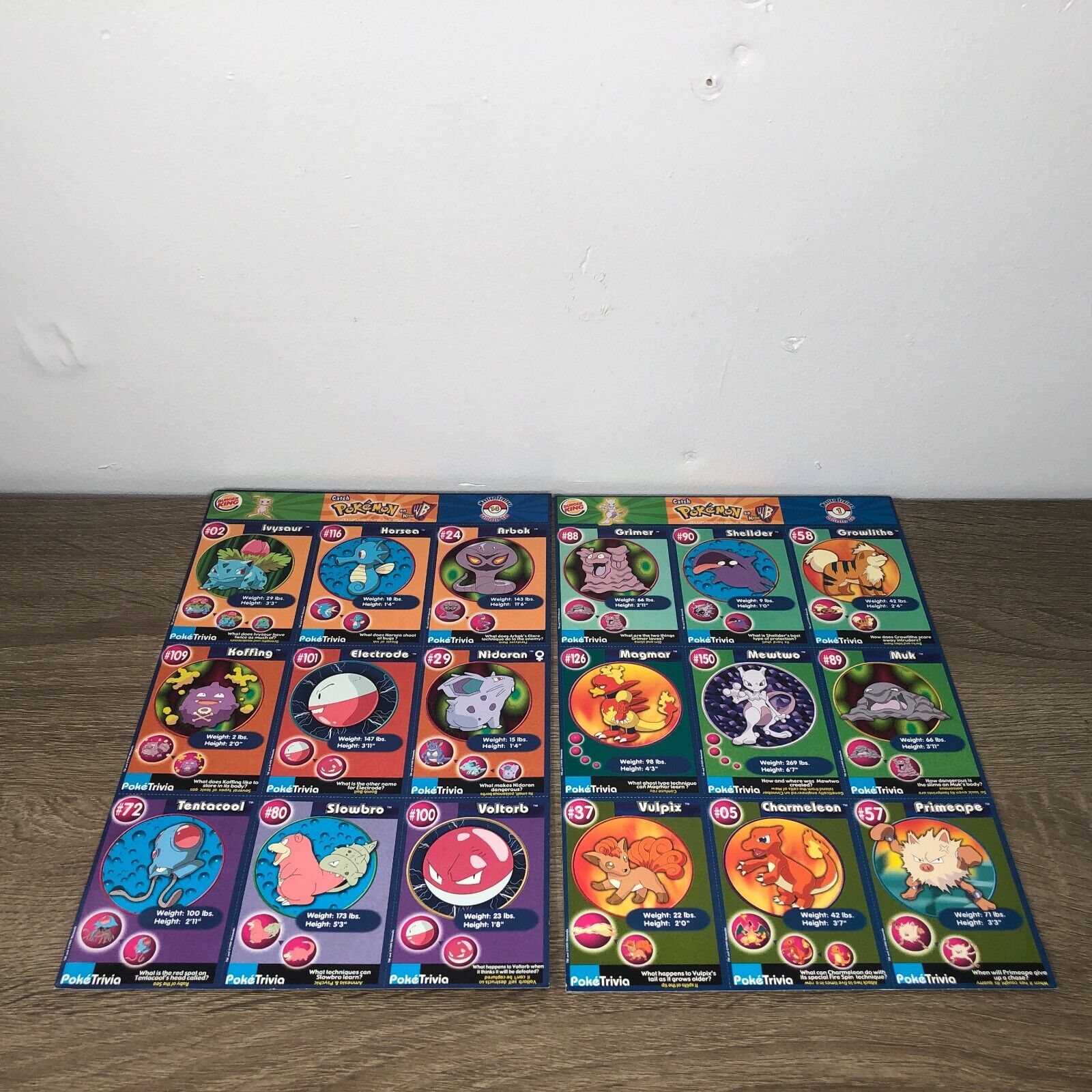 Burger King Pokemon Card Sheet The First Movie Collector Set Uncut 1999 Retro 2