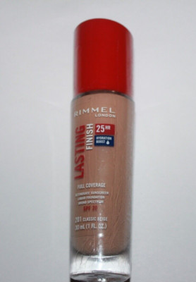 Rimmel Lasting Finish 25HR Full Coverage Foundation, #201 Classic Beige Sealed