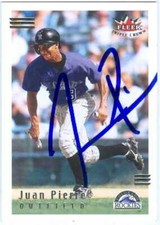 Juan Pierre autographed Baseball Card (Rockies) 2002 Fleer Triple Crown #123