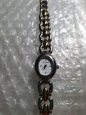 Le Chat Ladies White Face Silver & Gold Tone watch. New in packet.