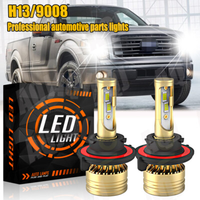2x H13 9008 LED Headlight Bulbs Kit For Ford F150 2004-2014 - Foto 12