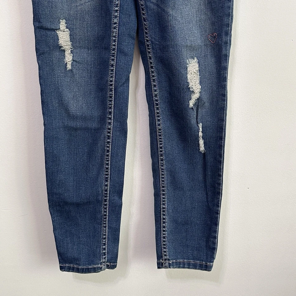 Calvin Klein Girls Jeans 12 Boyfriend Fit 26 x 27 Distressed Casual School Blue - Image 2 of 4