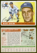 (28127) 1955 Topps 80 Bob Grim RC Yankees-VG+
