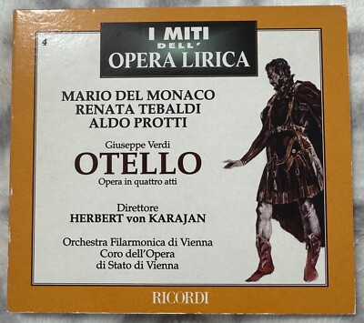 VERDI: OTELLO - Del Monaco Tebaldi Protti Vienna Philharmonic -  Karajan 2 CDs