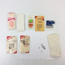 Lot Sewing Notions Needles Hooks Eyes Snaps Bias Tape